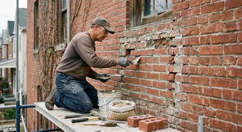 Our team working on Masonry Service projects in Delray Beach, FL