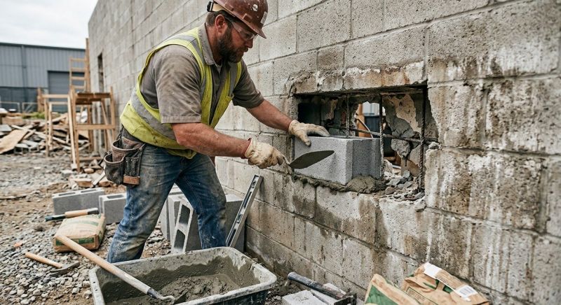 Cinder Block Wall Repair in Lake Worth, FL
