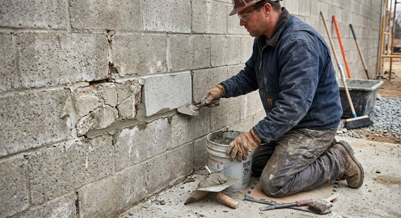 Cinder Block Wall Repair in Loxahatchee, FL