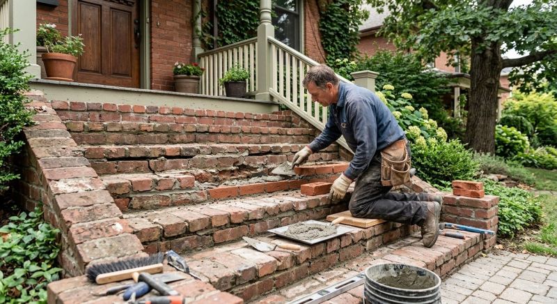 Porch Brick Repair in Delray Beach, FL