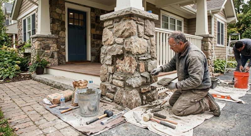 Stone Column Repair in Delray Beach, FL